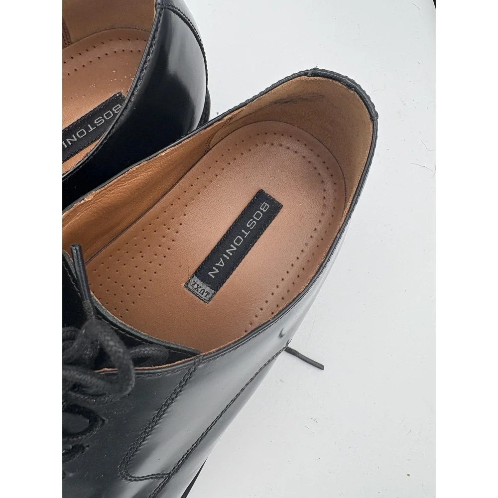 Bostonian Shoes‎ Mens Size 12 Black Leather Cap Toe Lace Up Oxford Dress Comfort